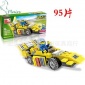 益智立体拼插积木玩具之95片装的疯狂赛车手赛车