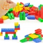 儿童玩具子弹头积木塑料拼插拼积木玩具幼儿园宝宝桌面益智玩具